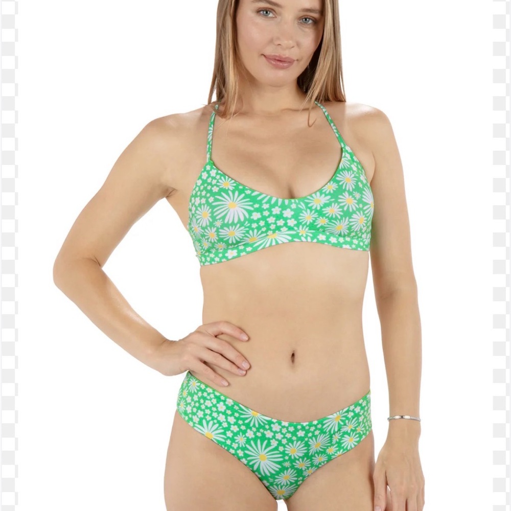 Hurley Green Floral Bikini Set